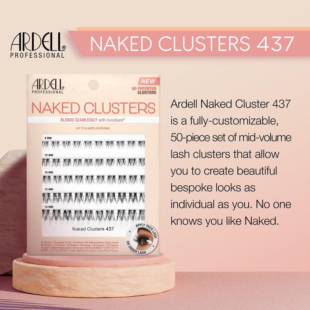 Ardell Naked Clusters 437 Invisiband for seamless lash blend.