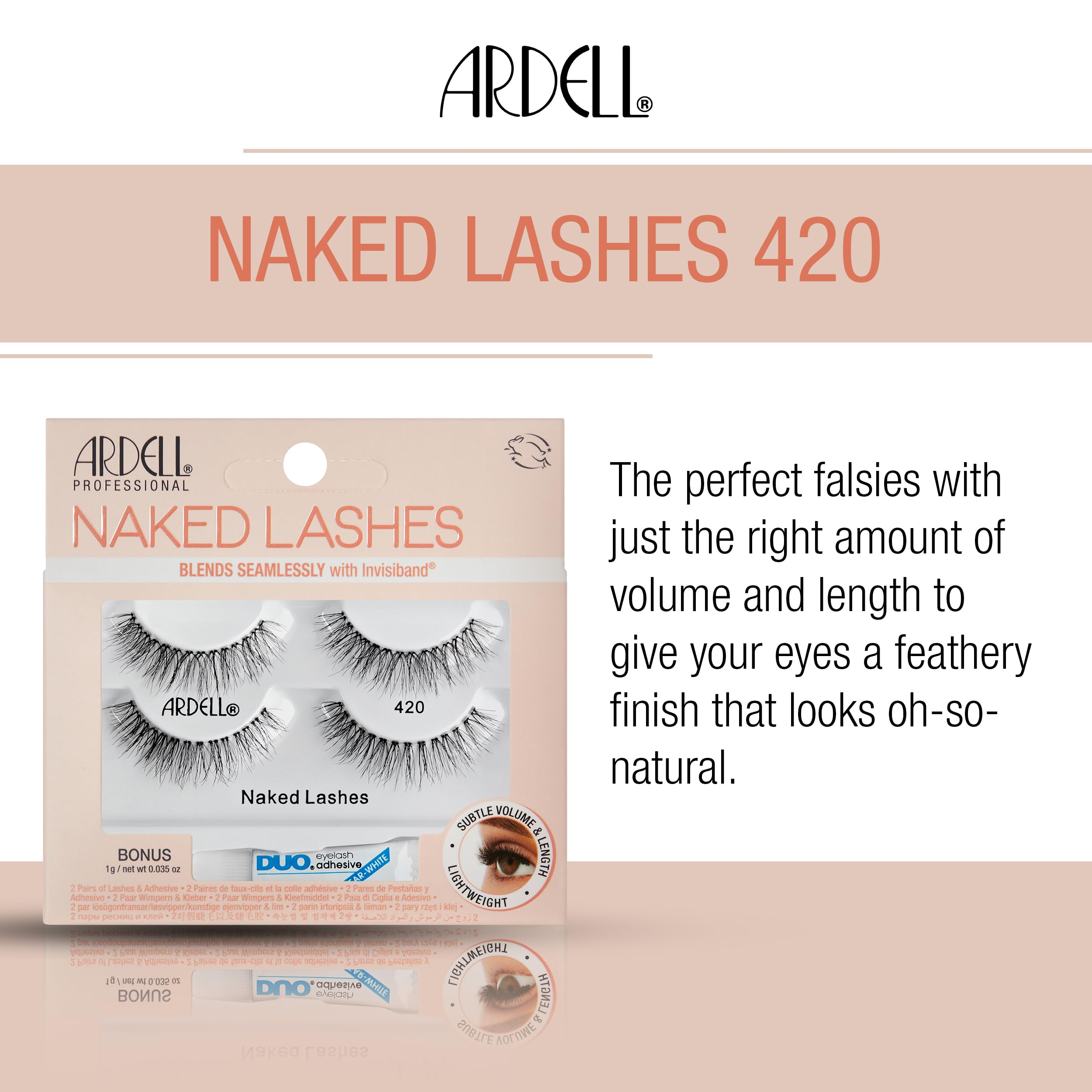 Ardell Naked Lashes 420 lightweight feel for all-day comfort