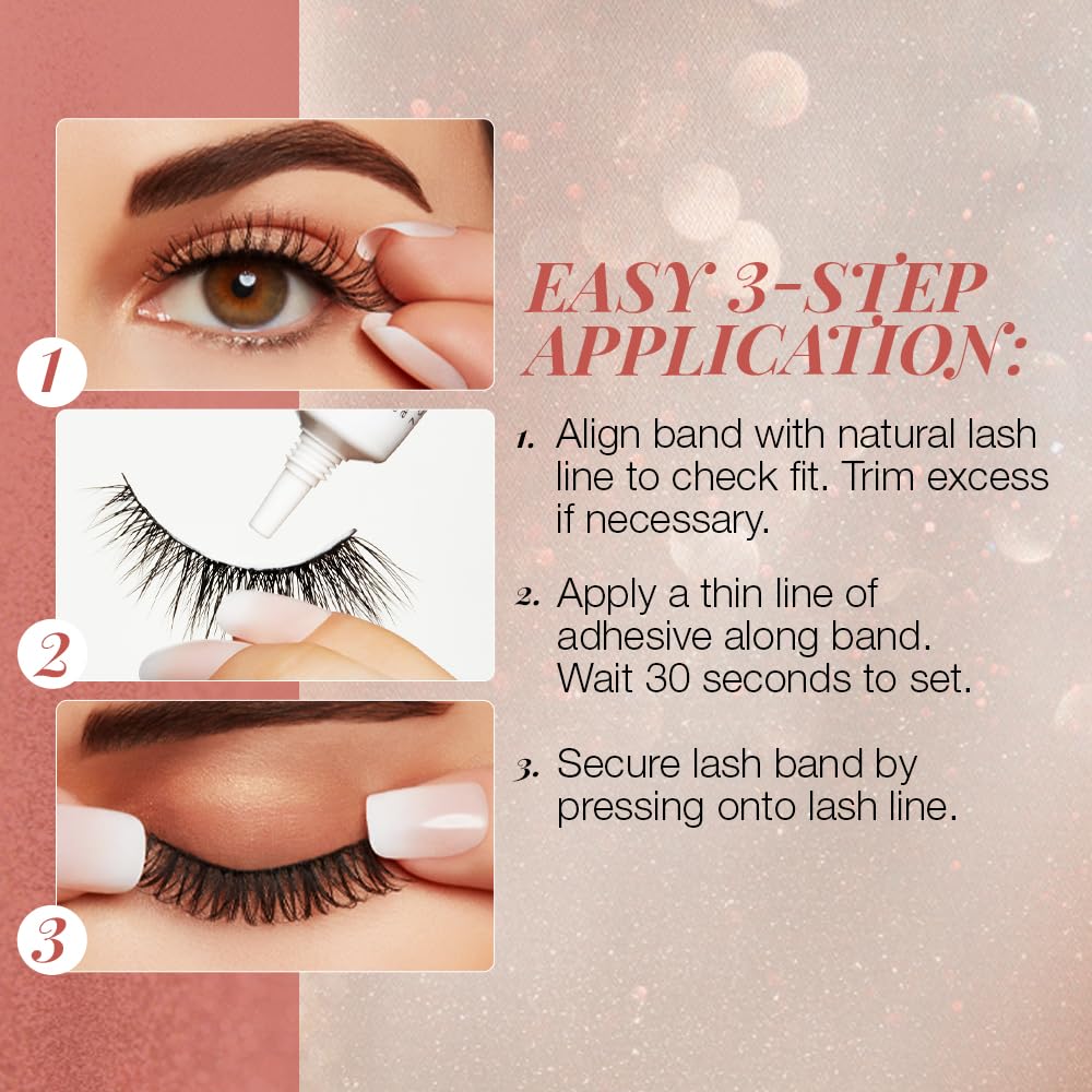 Ardell Naked Lashes 422 four-pair pack layout for easy rotation