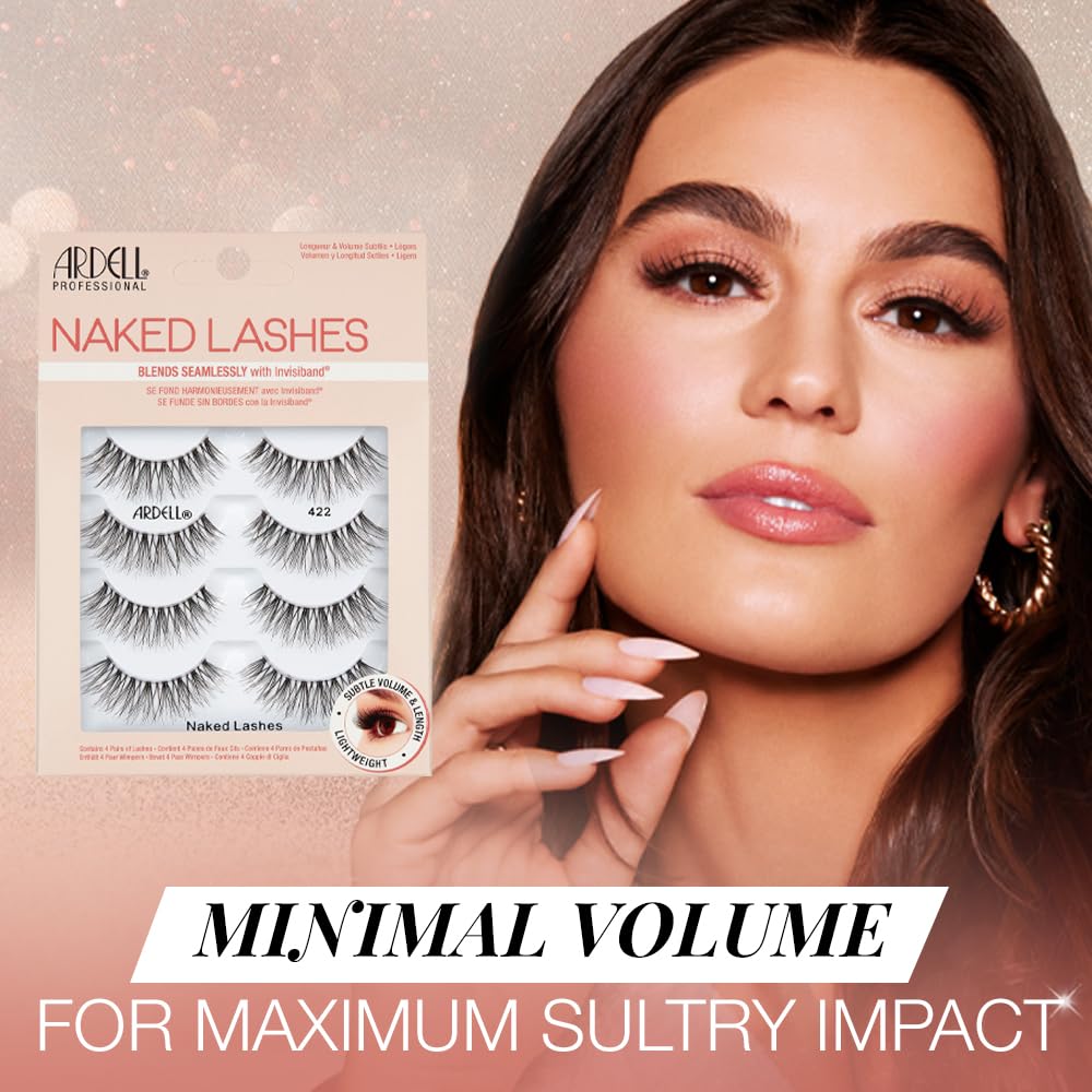 Ardell Naked Lashes 422 invisiband closeup designed for all-day comfort