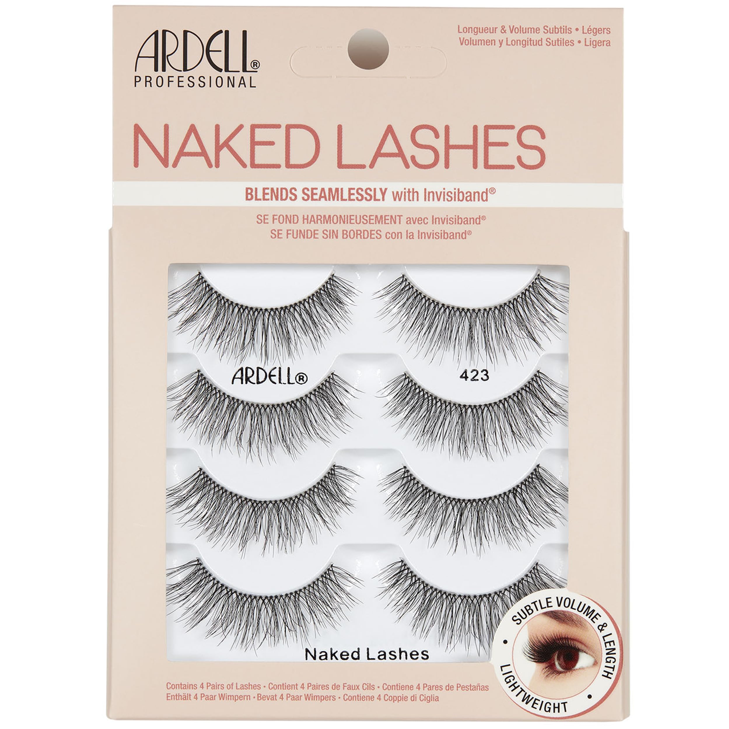 Ardell Naked Lashes 423 Invisiband close-up for seamless wear