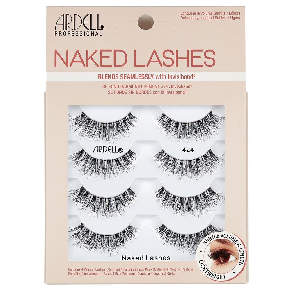 Ardell Naked Lashes 424 Invisiband for a seamless natural look.