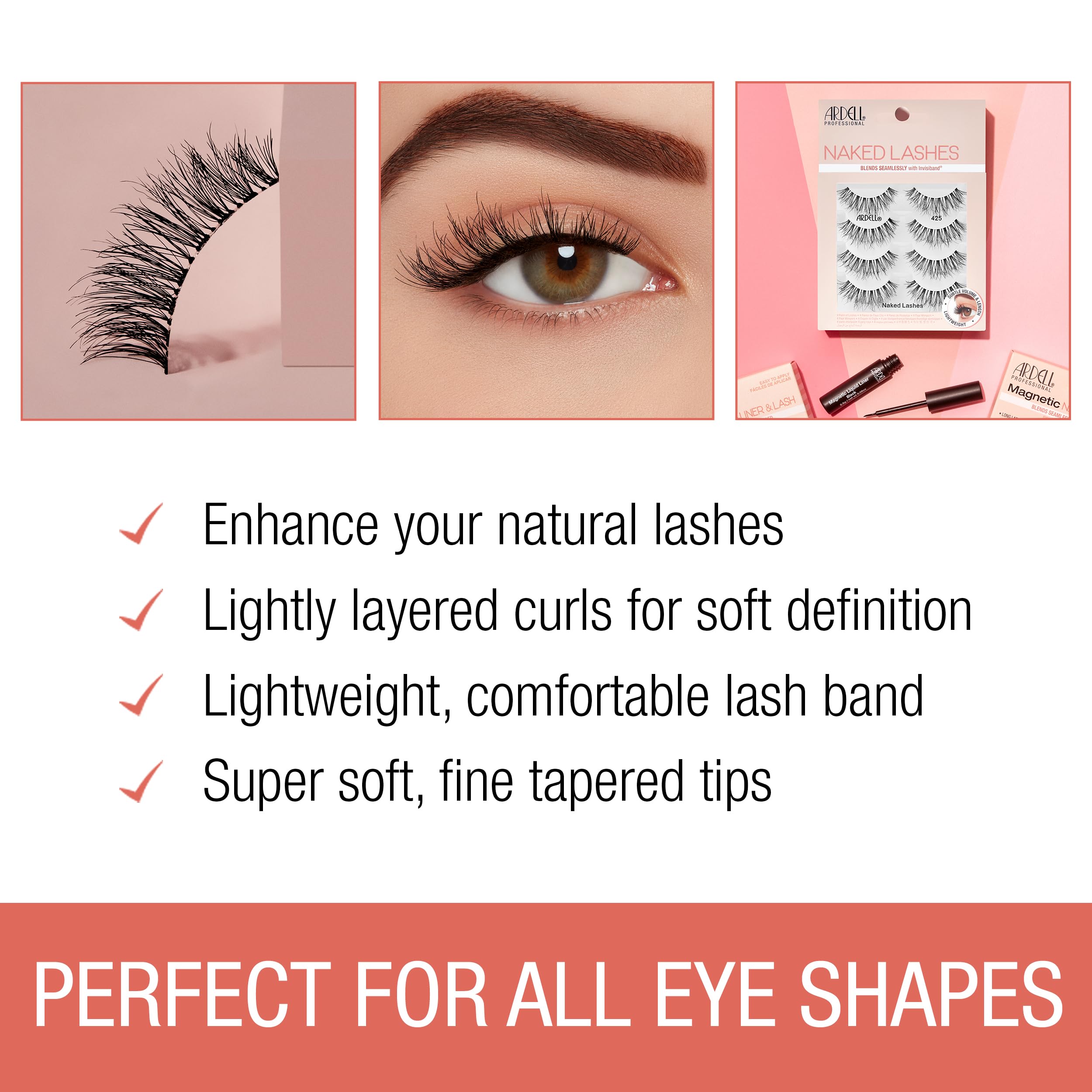 Ardell Naked Lashes 427 Center-length balance for natural lift.
