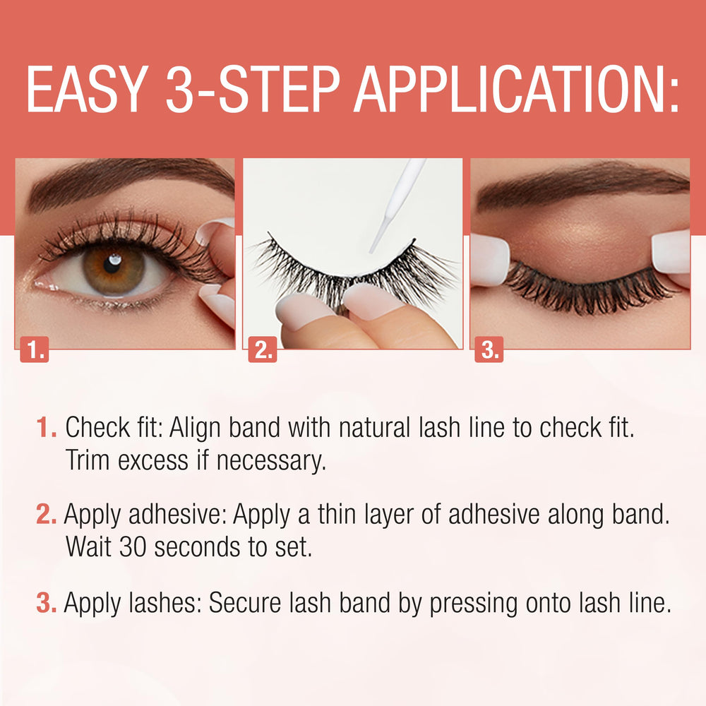 Ardell Naked Lashes 427 Soft Wispies for delicate, seamless blend.
