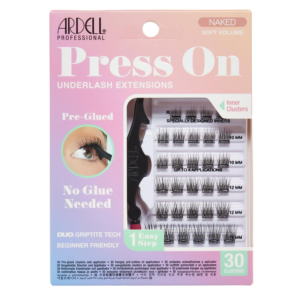 Ardell Naked underlash clusters for subtle volume with all-day wear and glue-free convenience