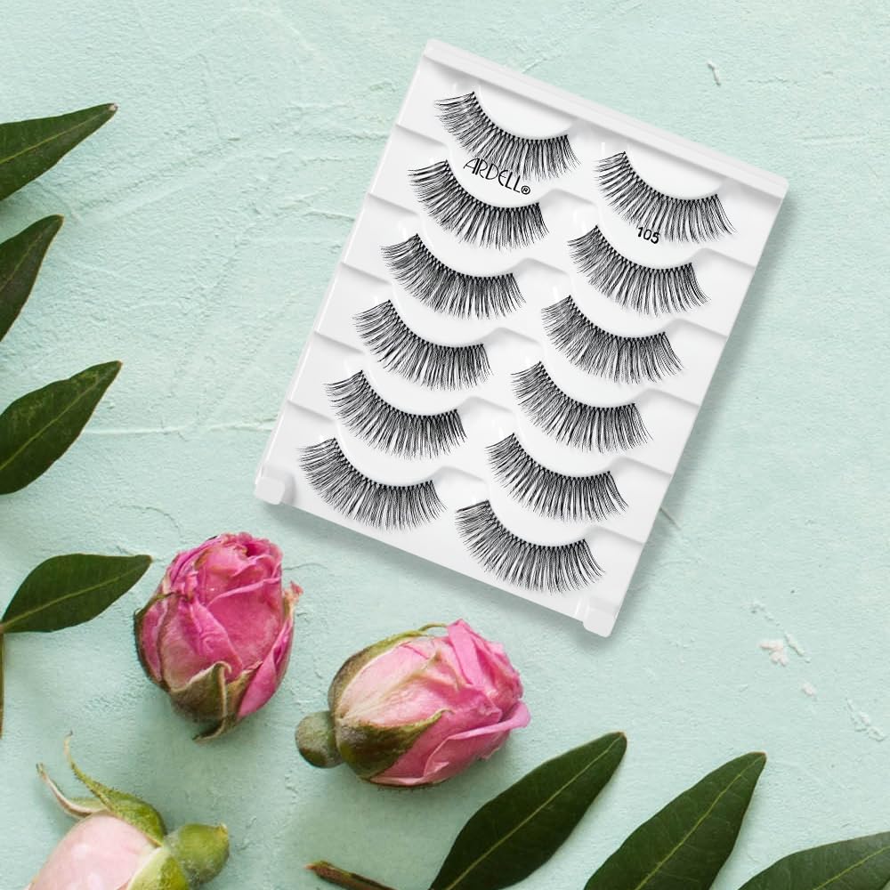 Ardell Natural 105 lashes with medium length for a softly defined eye.