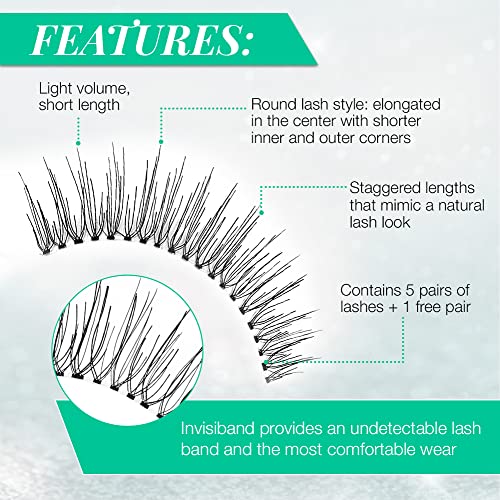 Ardell Natural 110 rounded lash silhouette for a balanced shape.