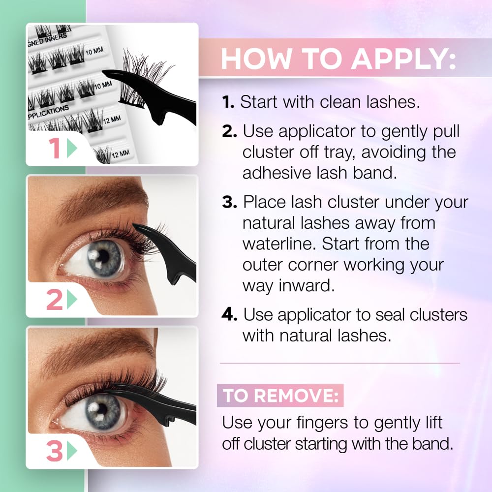 Ardell no-glue lashes provide mess-free wear and safe, residue-free application