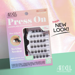 Ardell pre-glued underlash kit with pink swan applicator for quick, clean placement