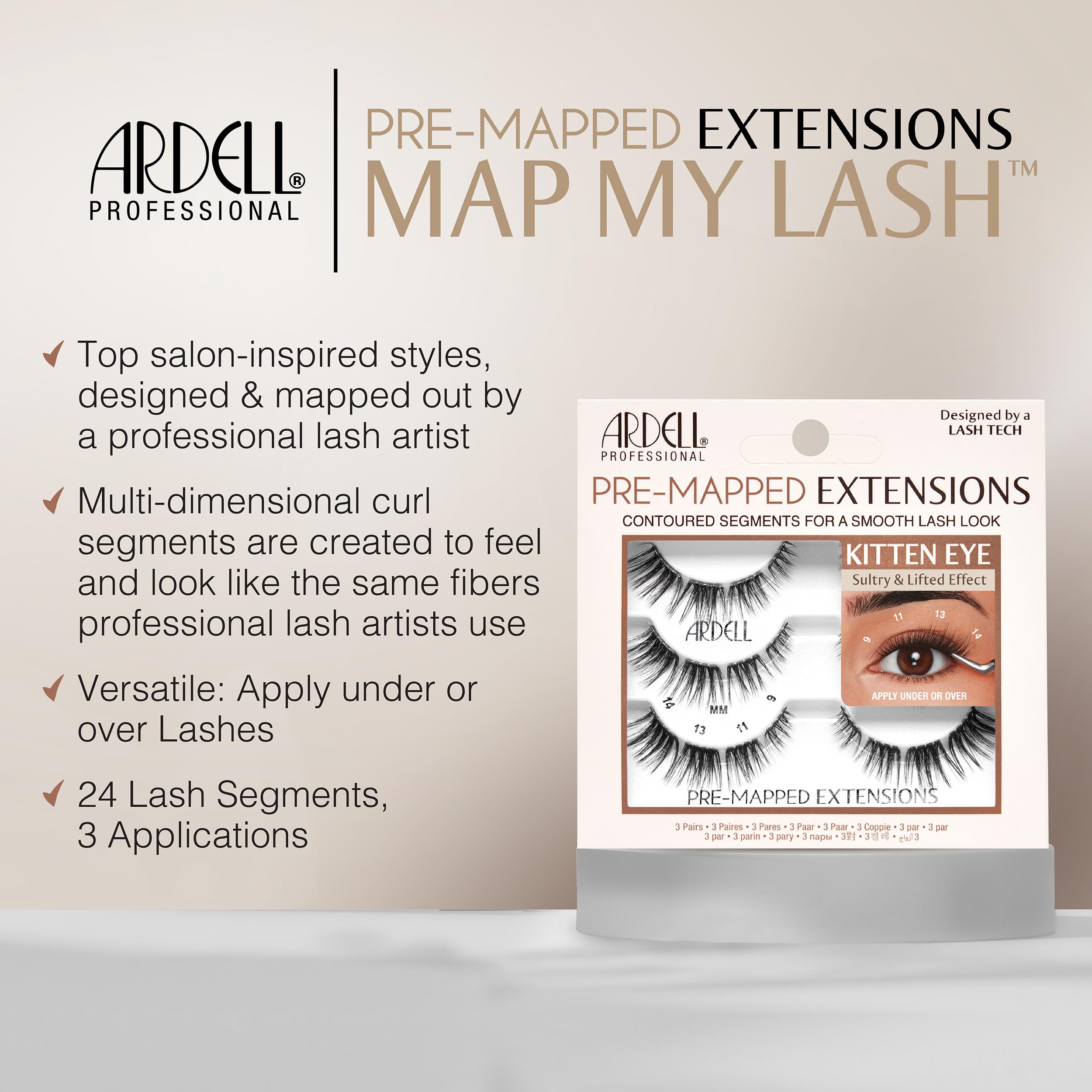 Ardell underlashes option for versatile bottom-lash styling.
