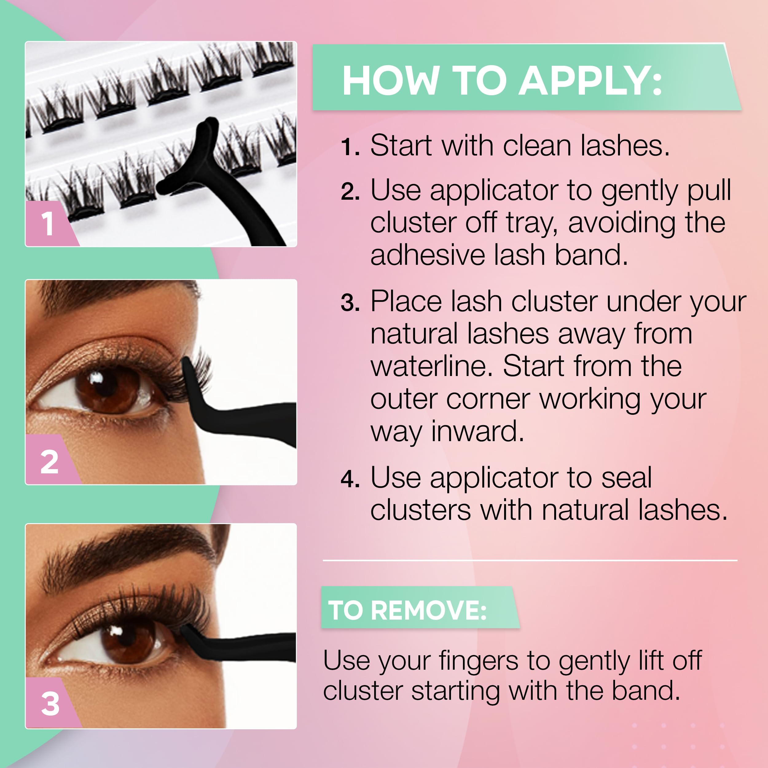 Ardell Press On Fauxmink Natural 60ct wearer look with day-long natural presence