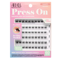 Ardell Press On Lashes Naked Natural clusters closeup shows subtle texture for natural look