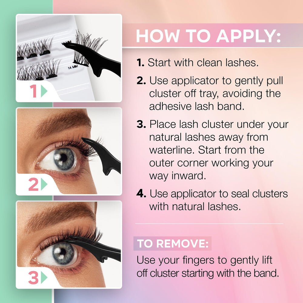 12-count pack offers customizable DIY lash clusters for various styles and occasions