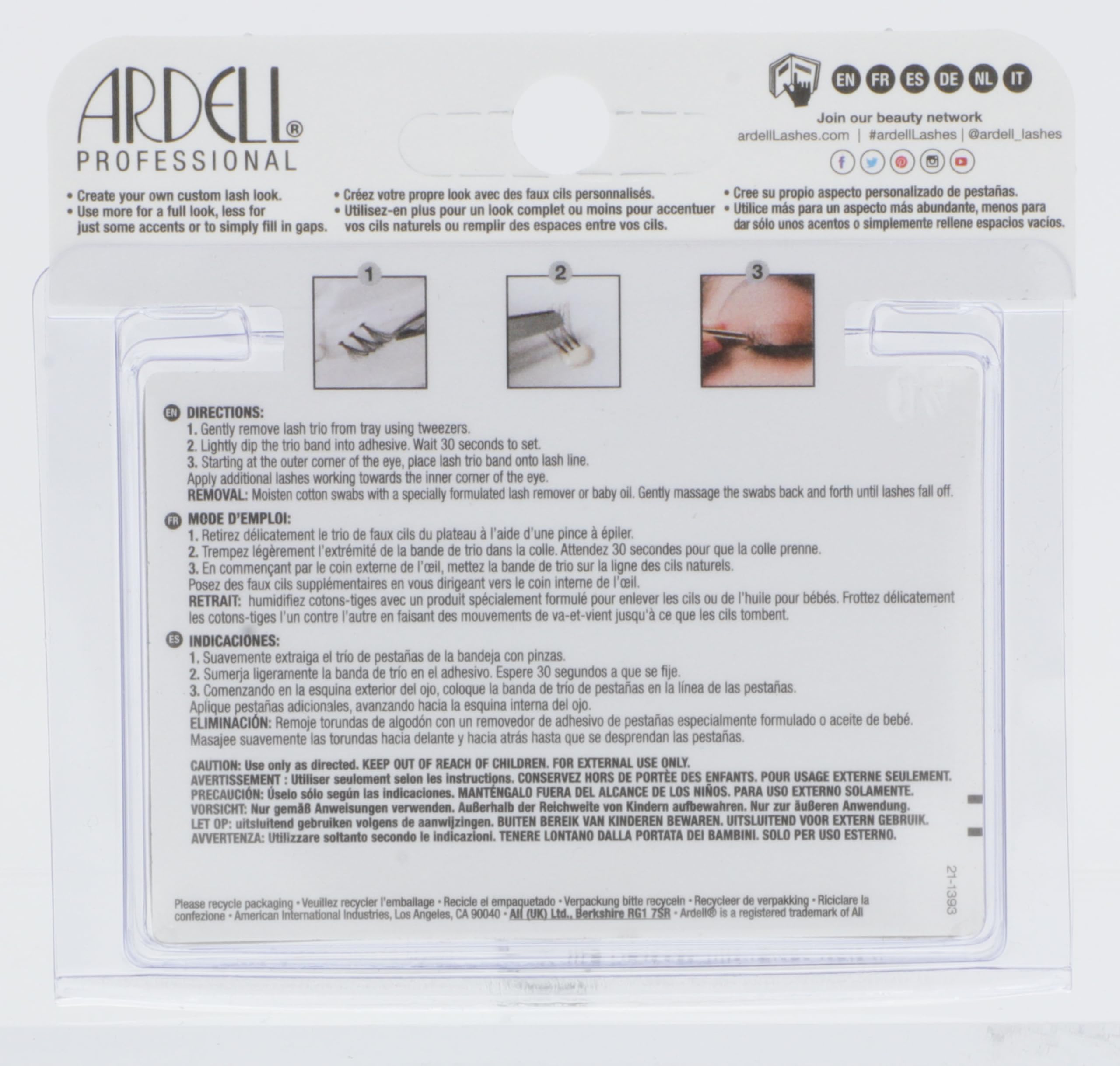 Ardell Professional-Grade Trios for enhanced lash line definition.