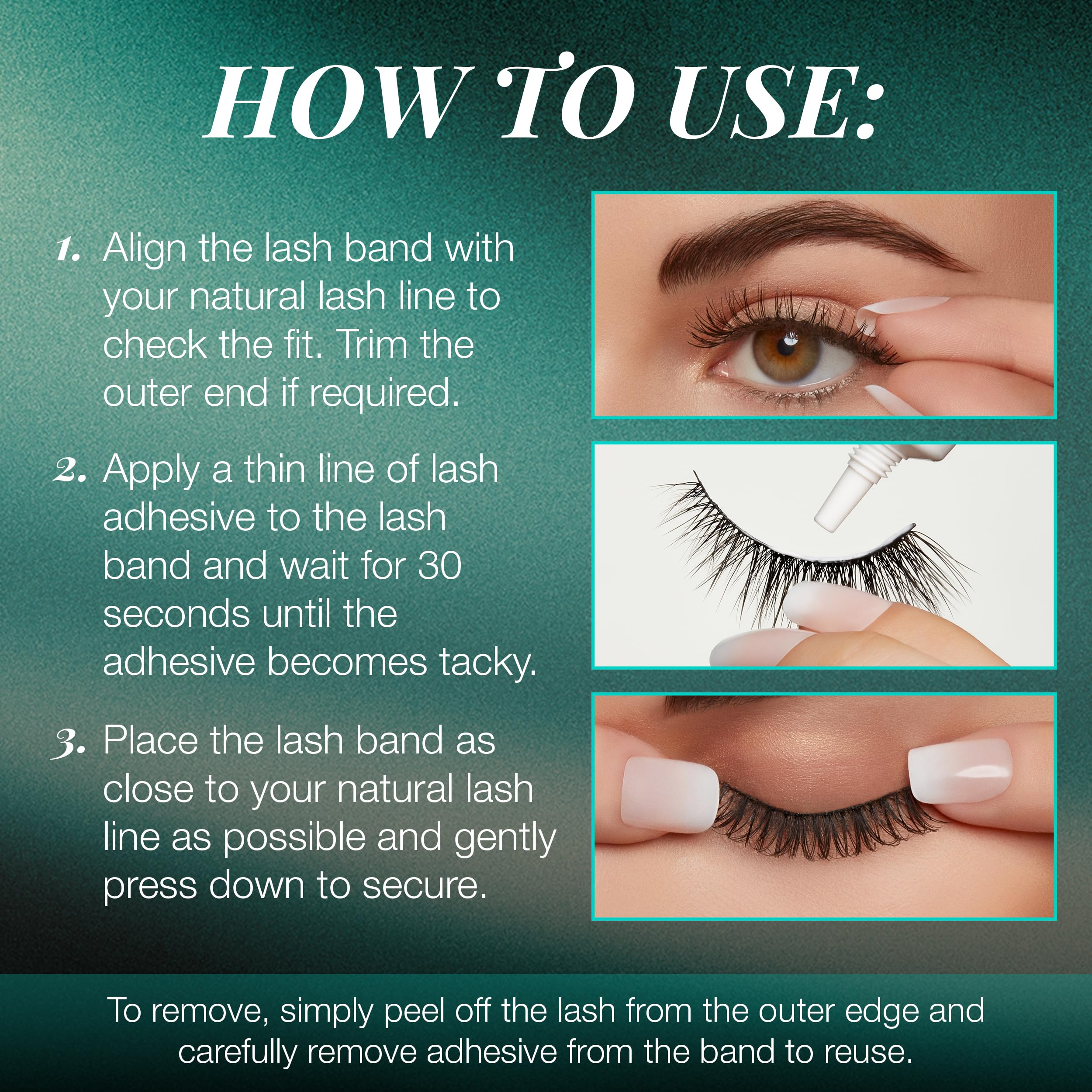 Ardell reusable false eyelashes can be cleaned and reused.