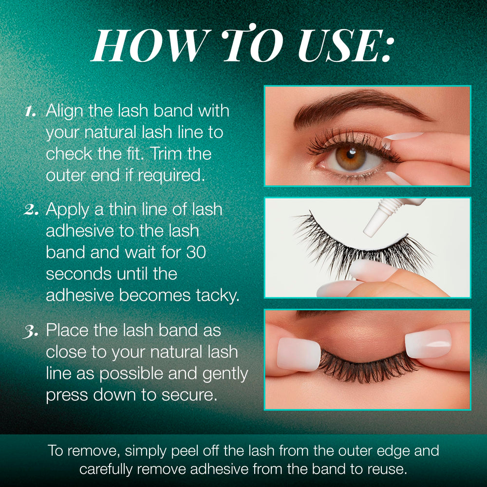 Ardell reusable false eyelashes can be cleaned and reused.