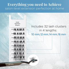 Ardell Wispies refill application shows feathery mid-volume look