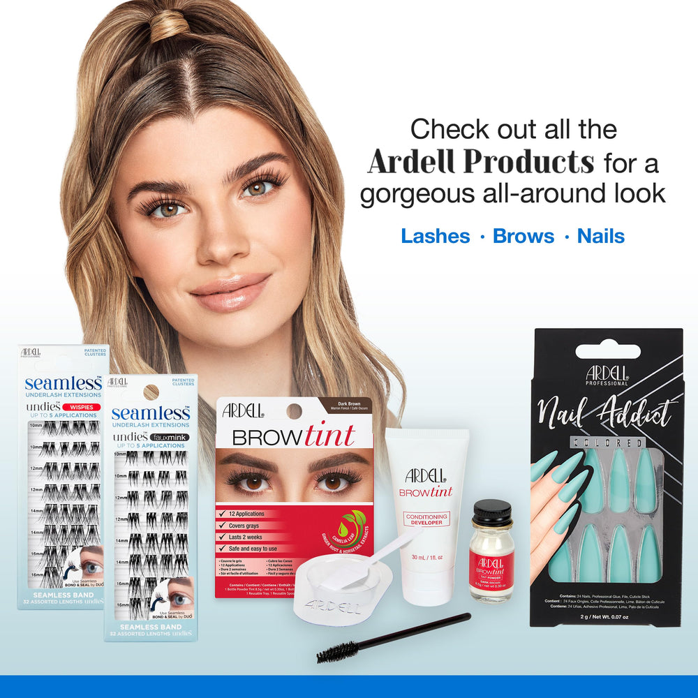 Ardell Seamless Underlash Bond and Seal remover-compatible design eases removal when desired.