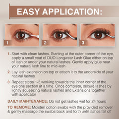 Ardell segmented lash strips for easy, bold cat-eye definition.