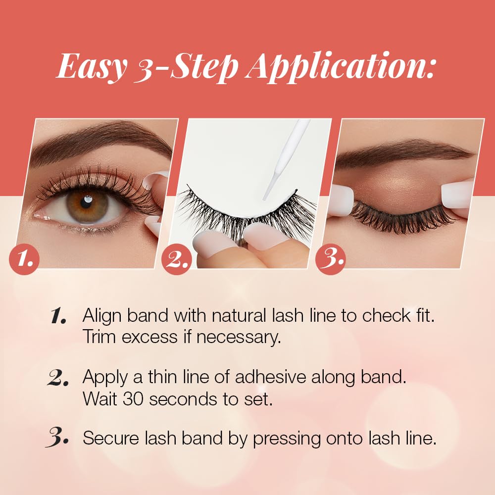Ardell Naked 424 eye-lift lashes blend seamlessly with natural lashes.