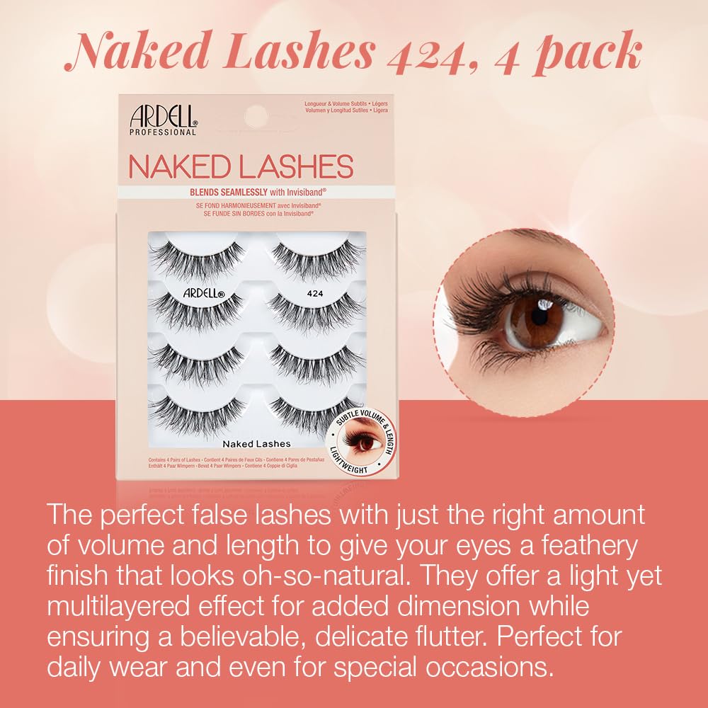 Ardell Naked 424 natural-blend lashes that shape and lift.