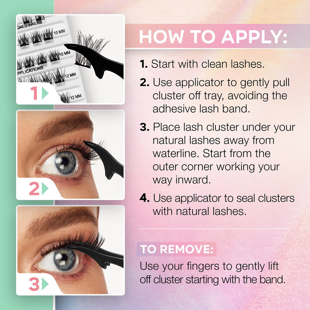 Underlash application hides the band for a natural, skin-friendly finish.
