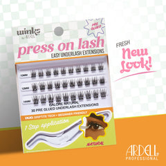 Ardell Winks natural feathery look adds subtle eye definition.