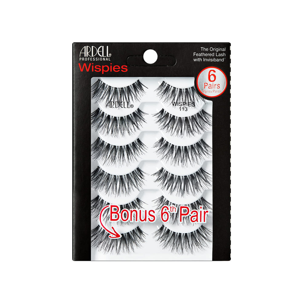 Ardell Wispies 113 natural wispy lashes for daily eye definition.