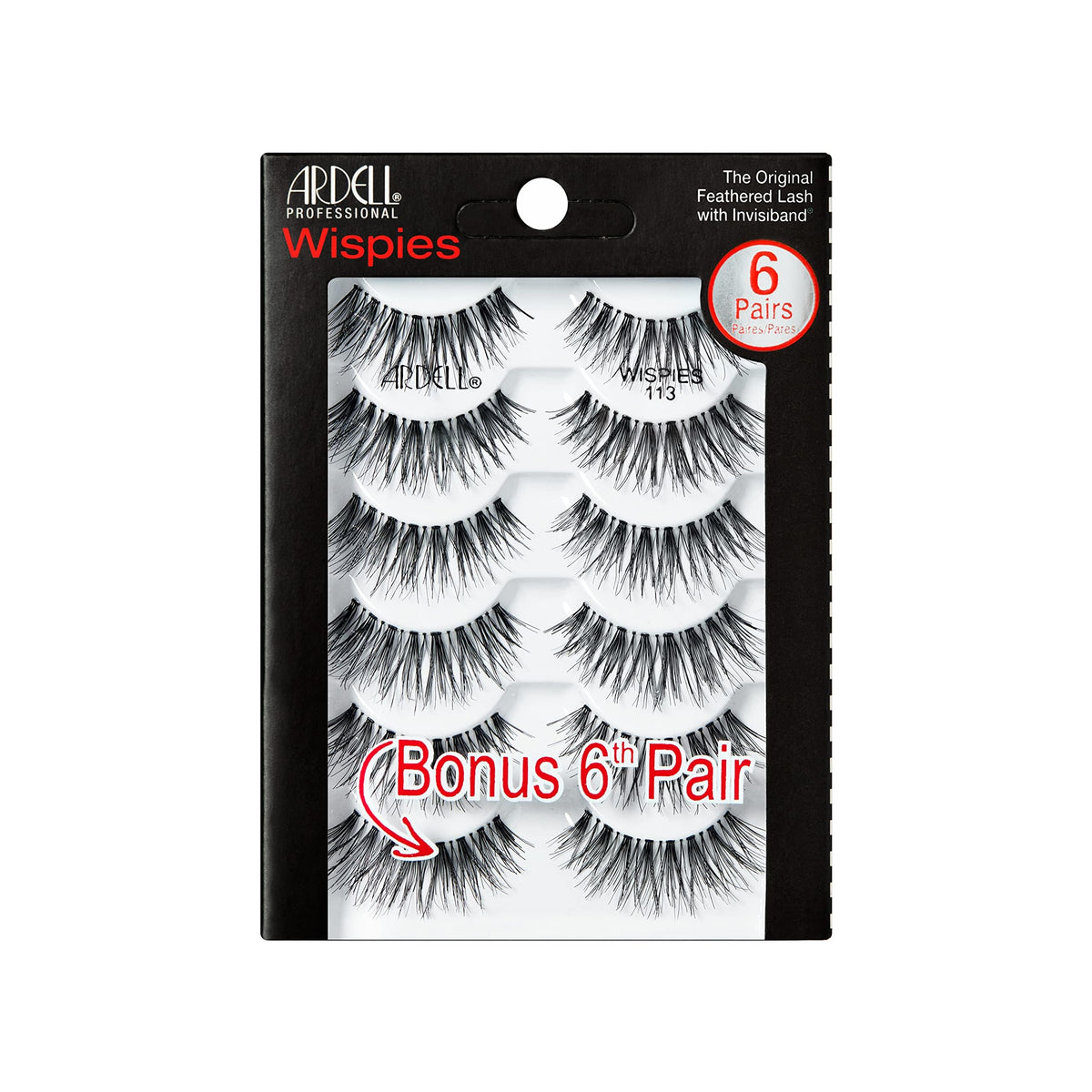 Ardell Wispies 113 natural wispy lashes for daily eye definition.