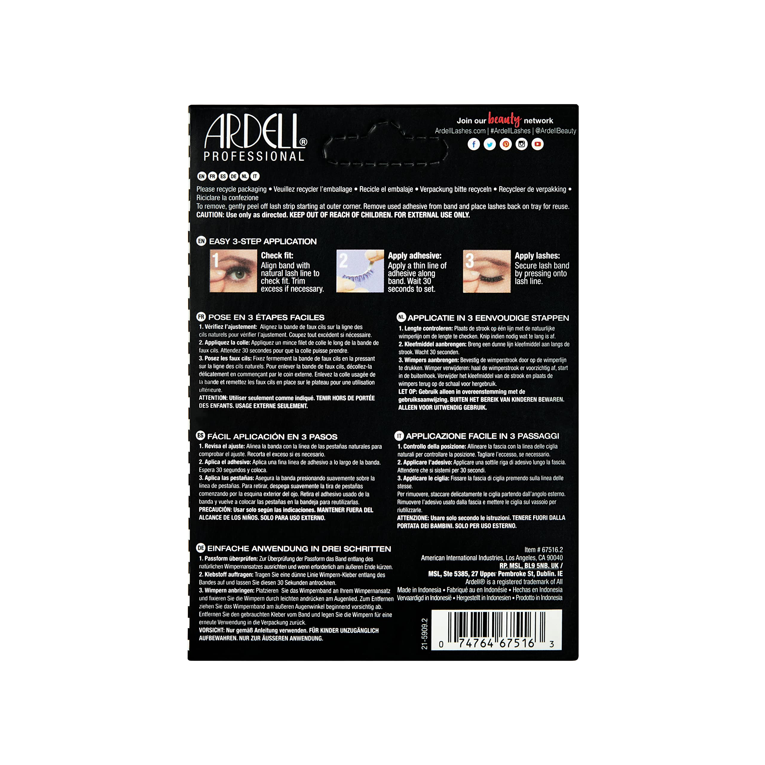 Ardell Wispies Invisiband close-up showing undetectable band and natural look