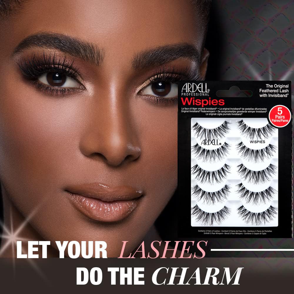 Ardell Wispies soft-band comfort highlights seamless blend with natural lashes.