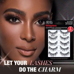Ardell Wispies soft-band comfort highlights seamless blend with natural lashes.