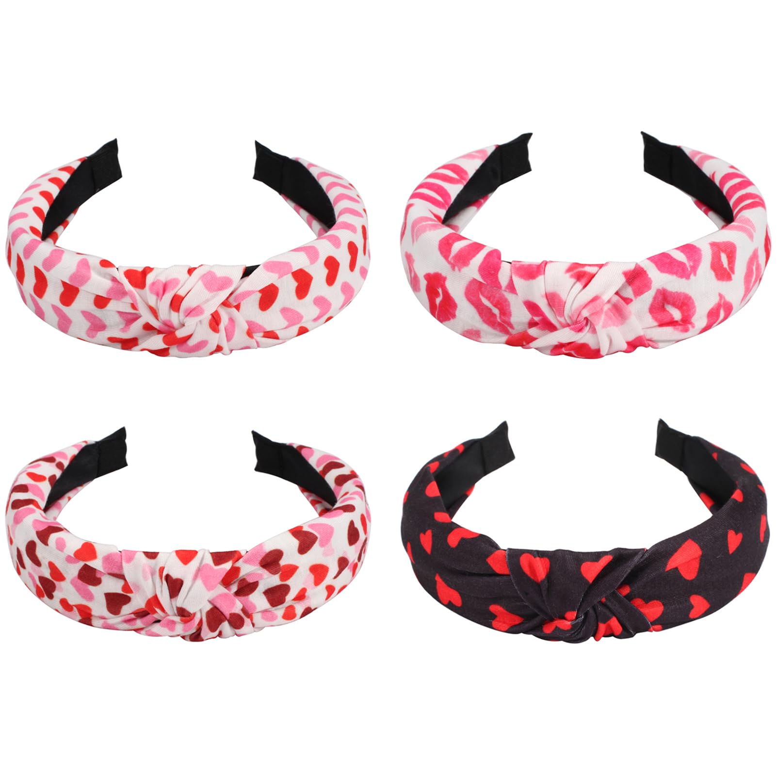 Ardorchid Valentines headband with red heart shape for stylish Valentine look.