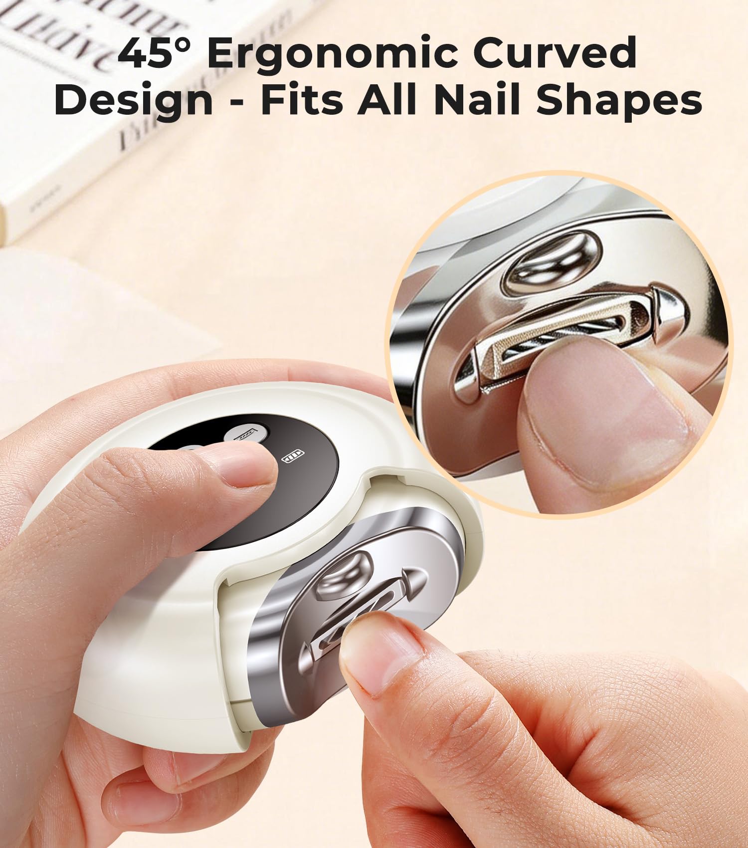 AREDAN night-light illuminates the nail area for precise trimming