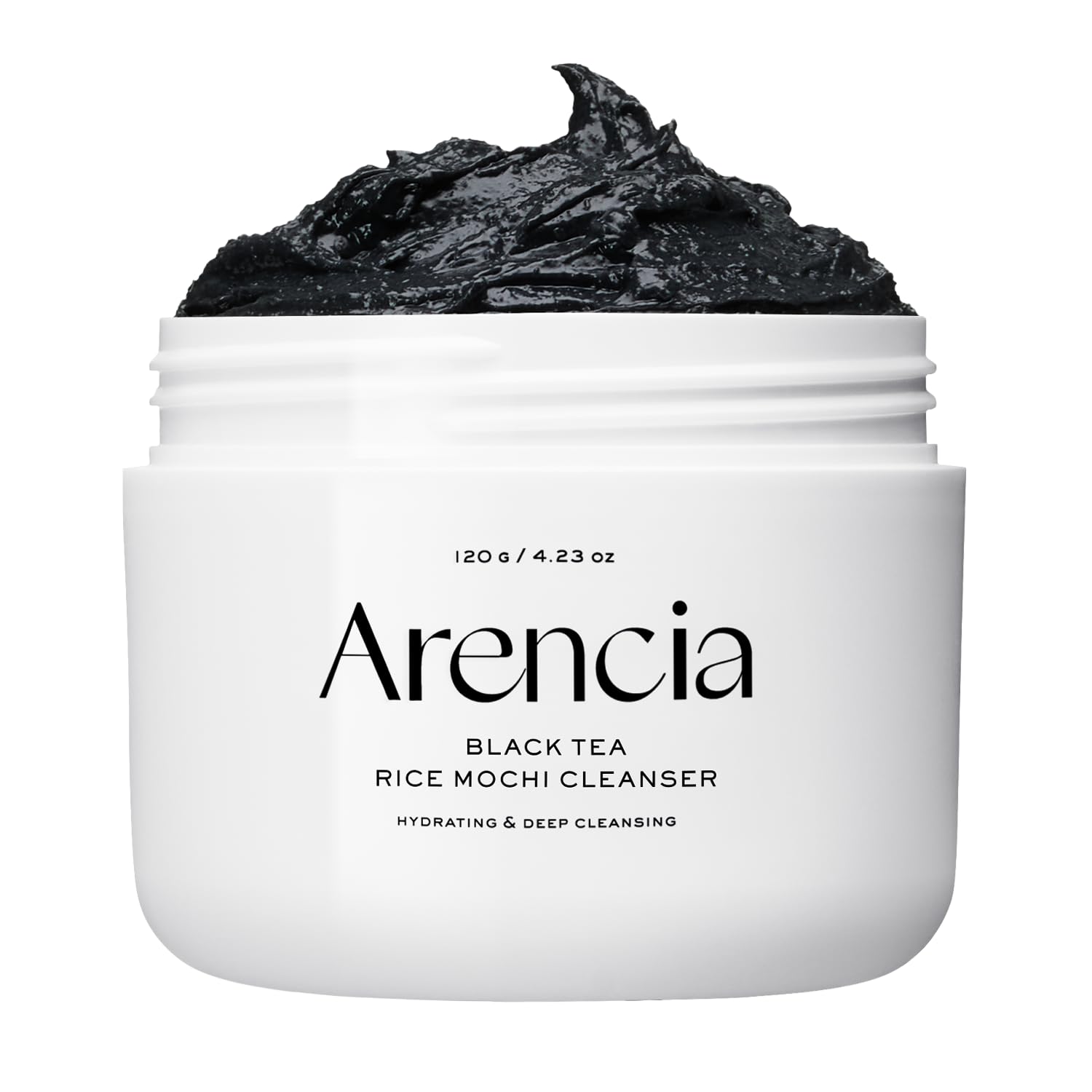 ARENCIA Black Tea Rice Mochi Cleanser bottle emphasizes pore care.