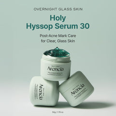 ARENCIA Glow Hyssop jar close-up showing rich texture for glass skin prep