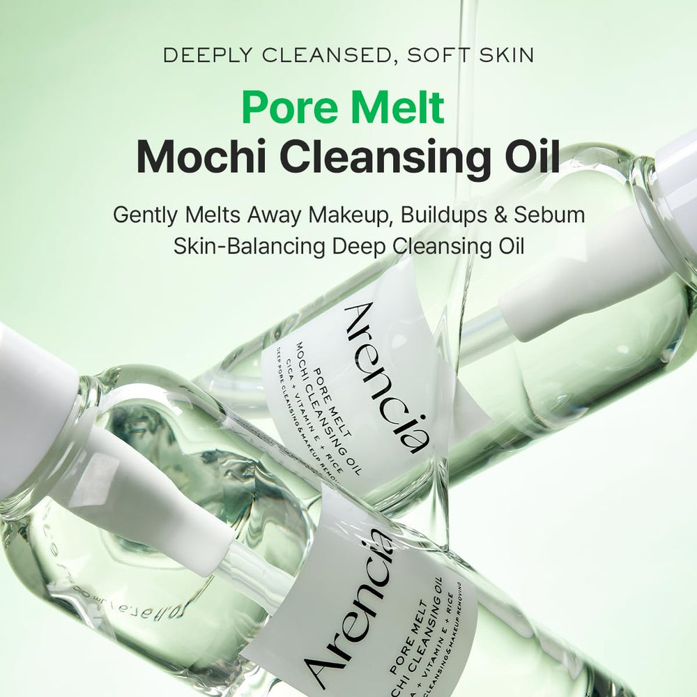 ARENCIA Pore Melt Mochi pump dispensing cleansing oil for daily use