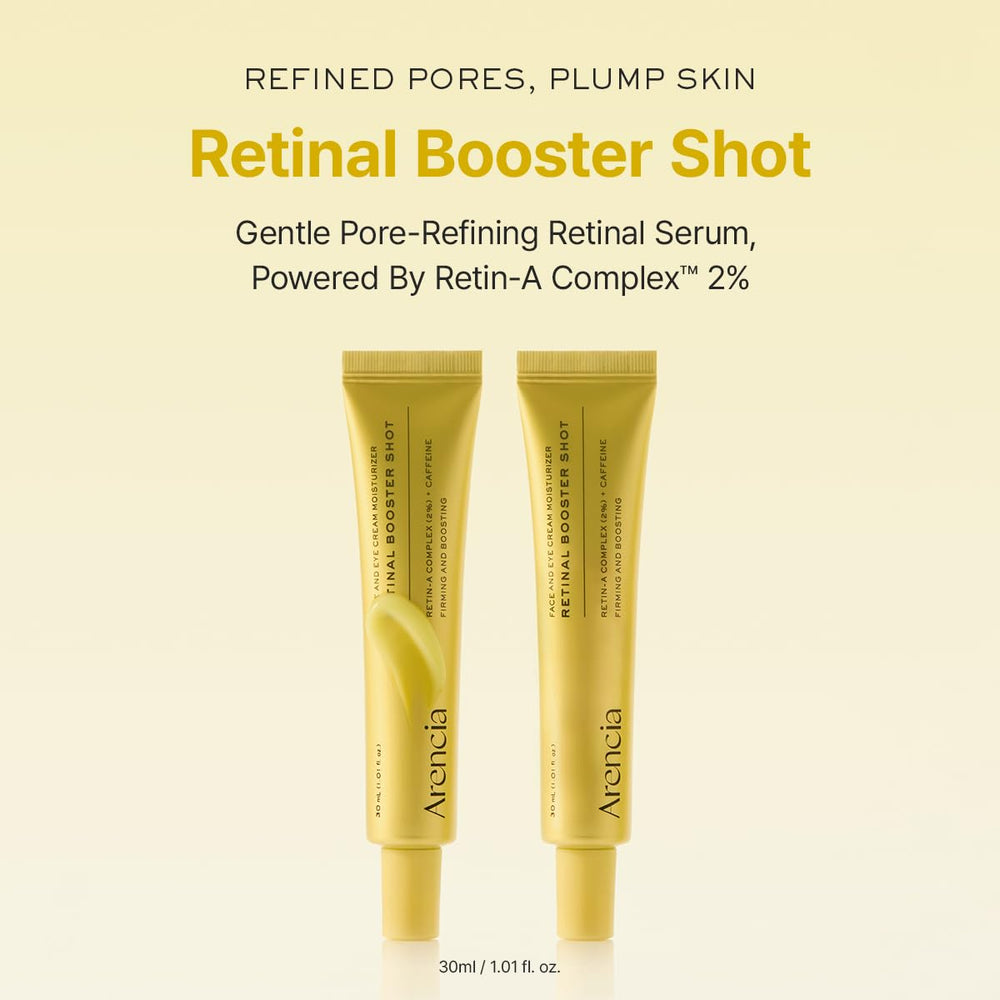Arencia Retinal Booster Shot Serum, textura suave que se siente cómoda al aplicar.