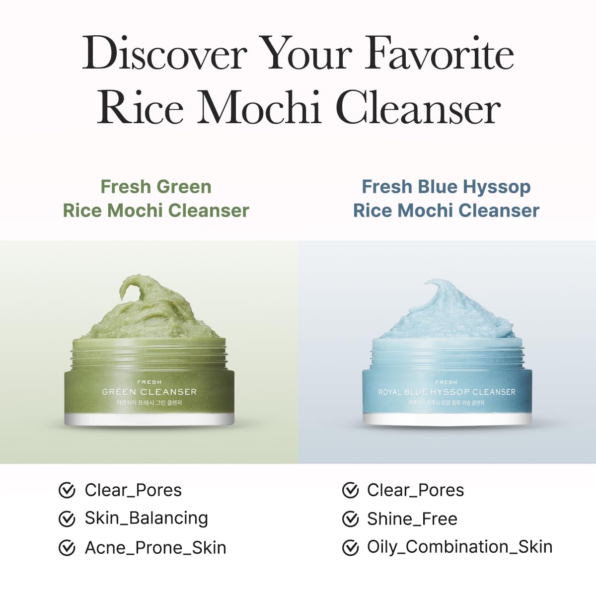 Arencia Rice Mochi Cleanser aqua variant, vibrant texture for refreshing cleansing routine.