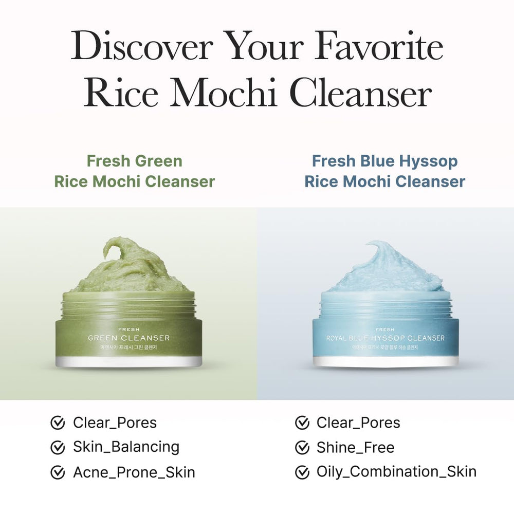 Arencia Rice Mochi Cleanser aqua variant, vibrant texture for refreshing cleansing routine.