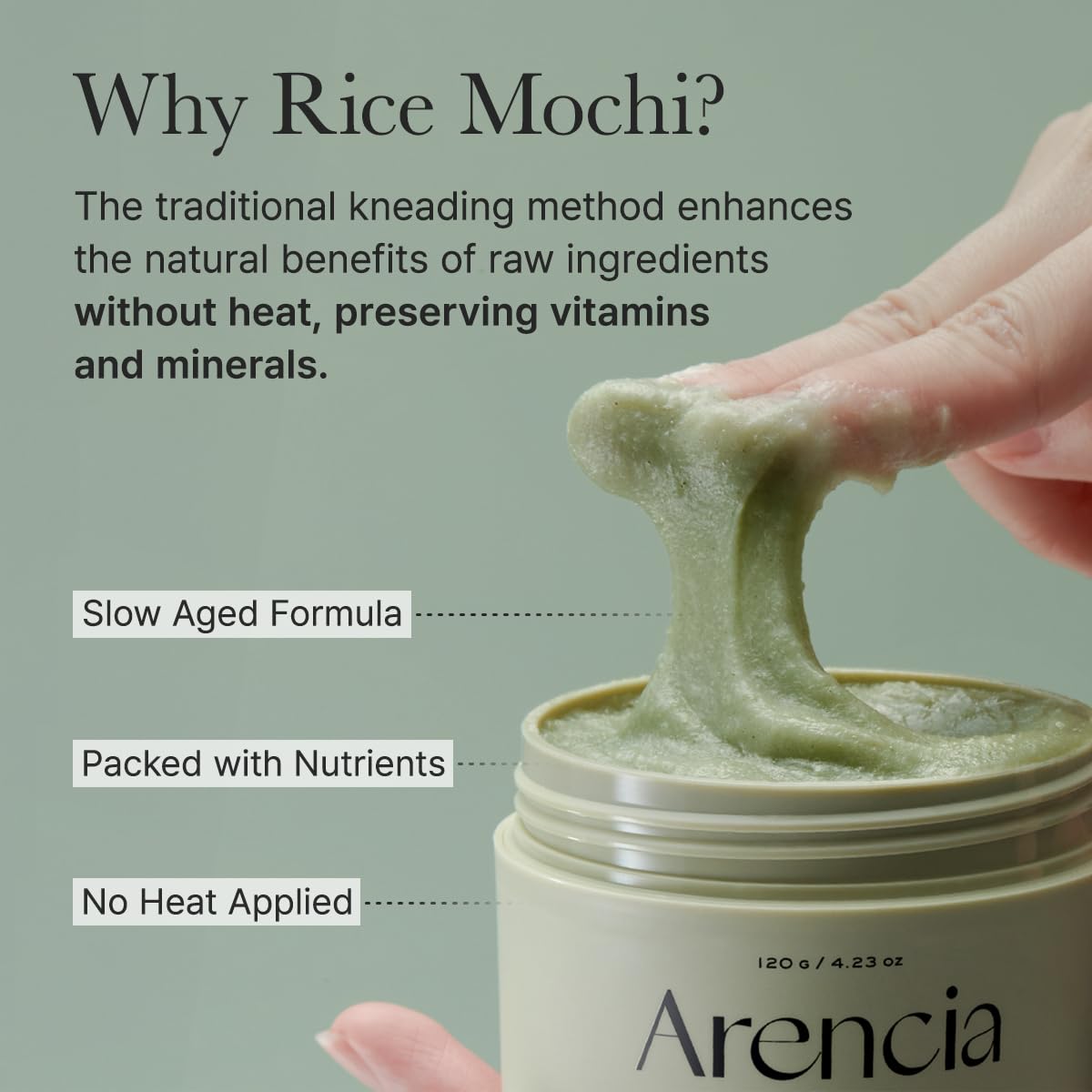 Arencia Rice Mochi Cleanser blue variant, hydrating touch for daily, sensitive-skin friendly use.