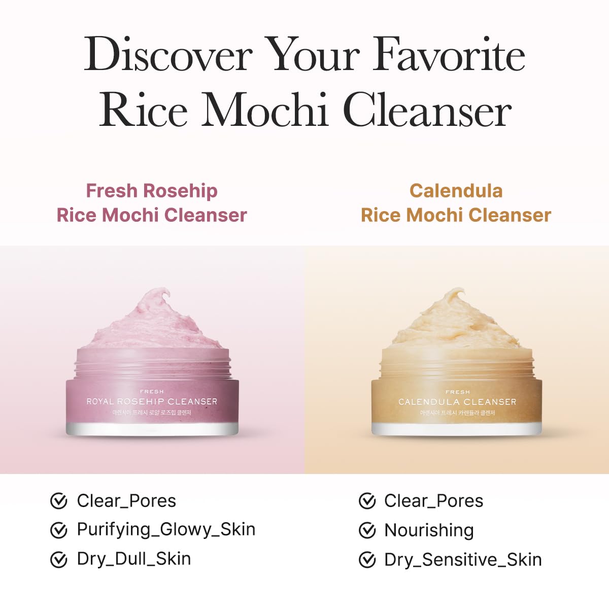 Arencia Rice Mochi Cleanser pink variant, supports gentle skin nourishment during cleansing.