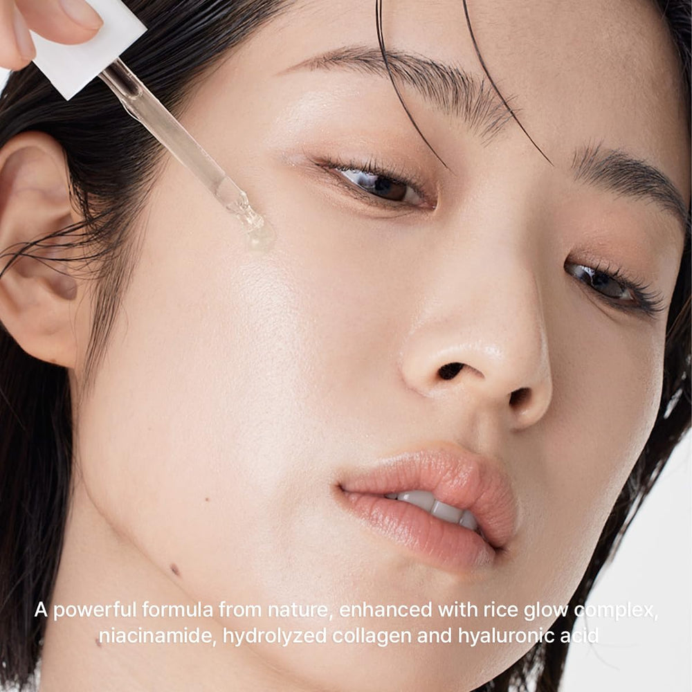 Arencia Rice Mucin Glow Serum, mejora la luminosidad, ideal para piel normal y seca.