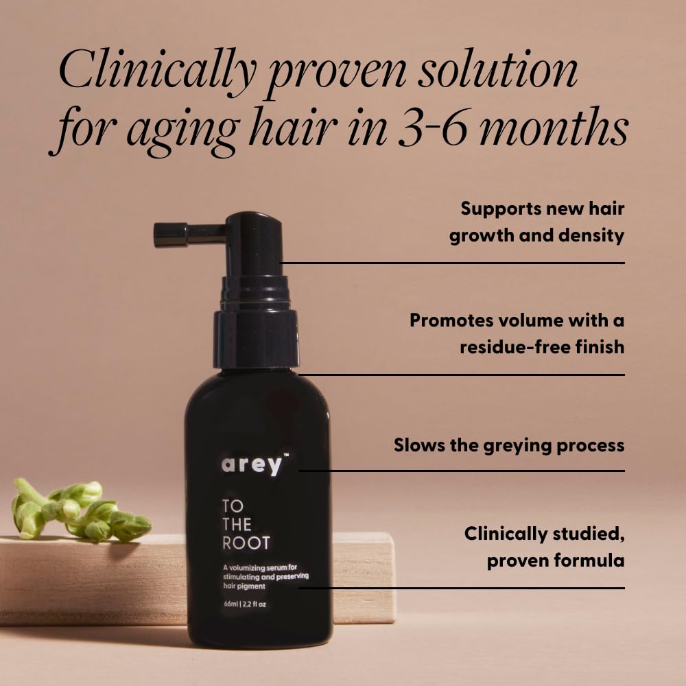 Arey To The Root pump dispense showing easy daily application.