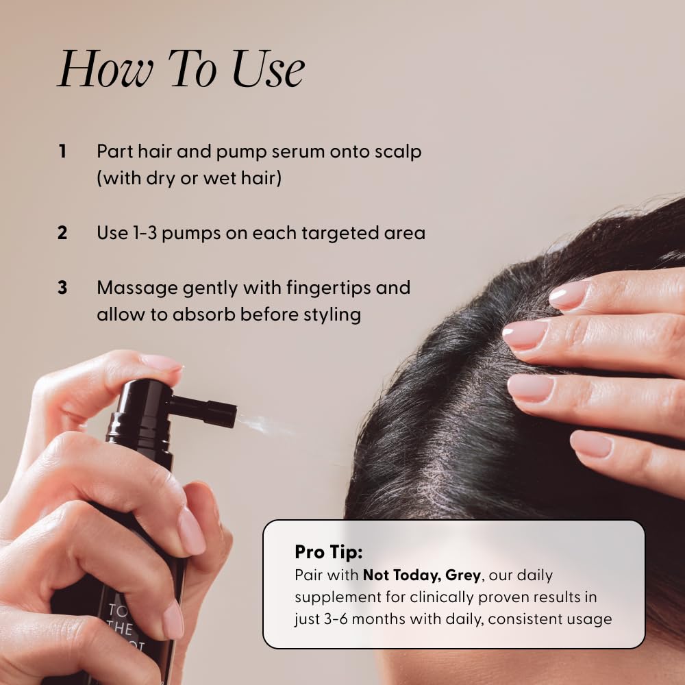 Arey To The Root vegan cruelty-free serum supports scalp health.