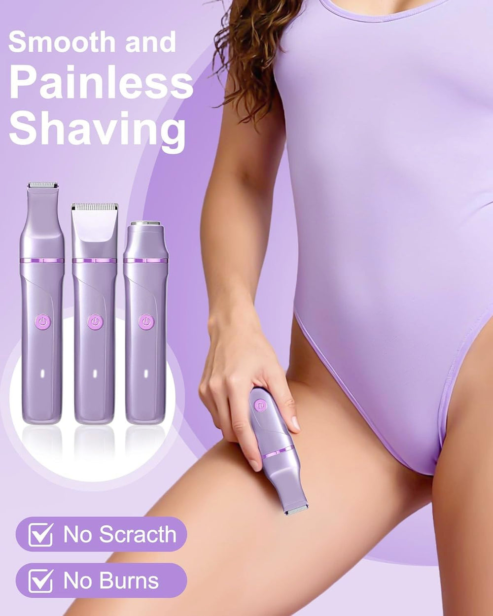 AREYZIN dermawave attachment glides along curves for precise shaping.