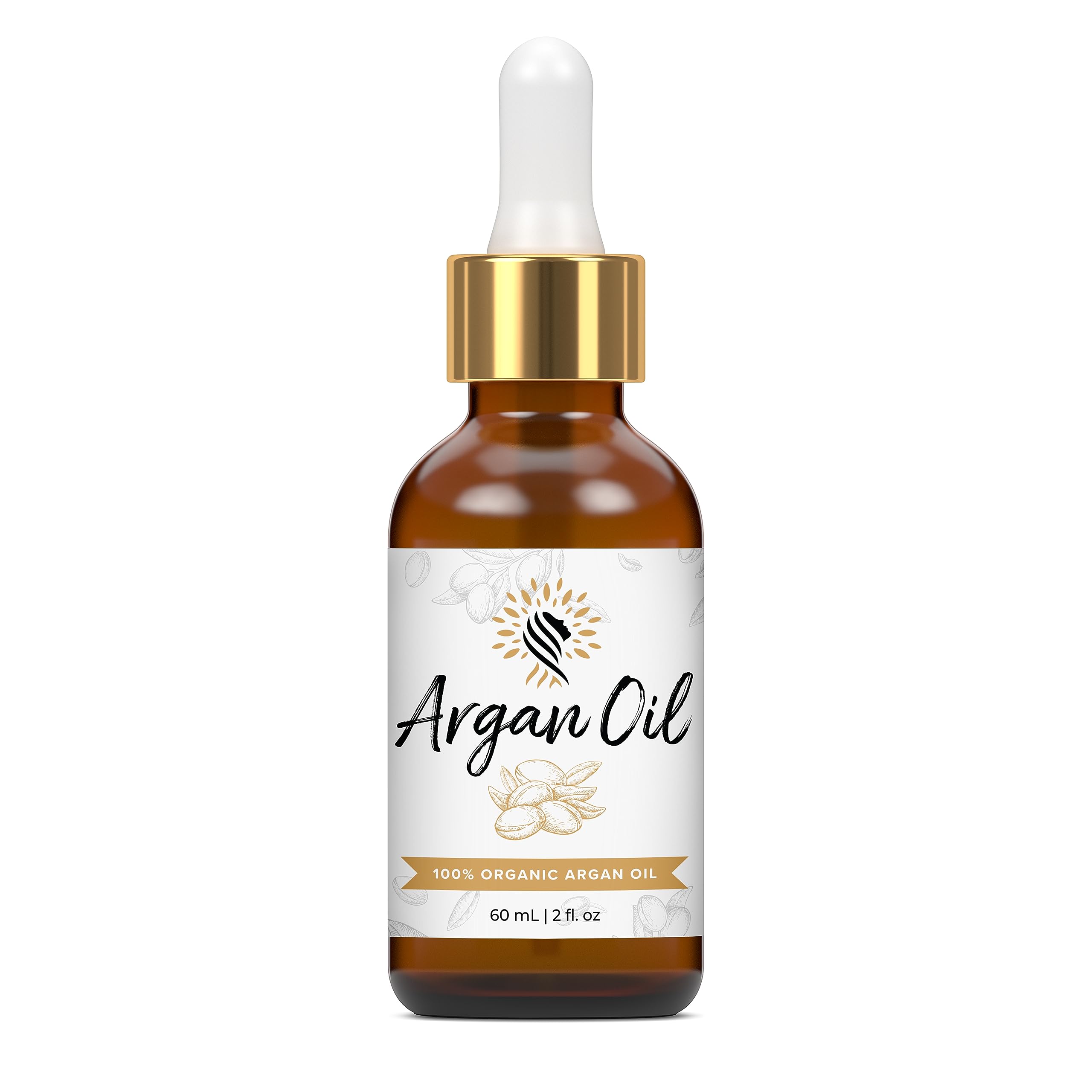 Argan Cosmetics botella de aceite de argán orgánico para hidratación profunda.