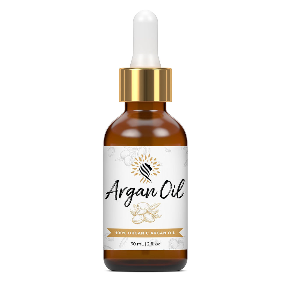 Argan Cosmetics botella de aceite de argán orgánico para hidratación profunda.