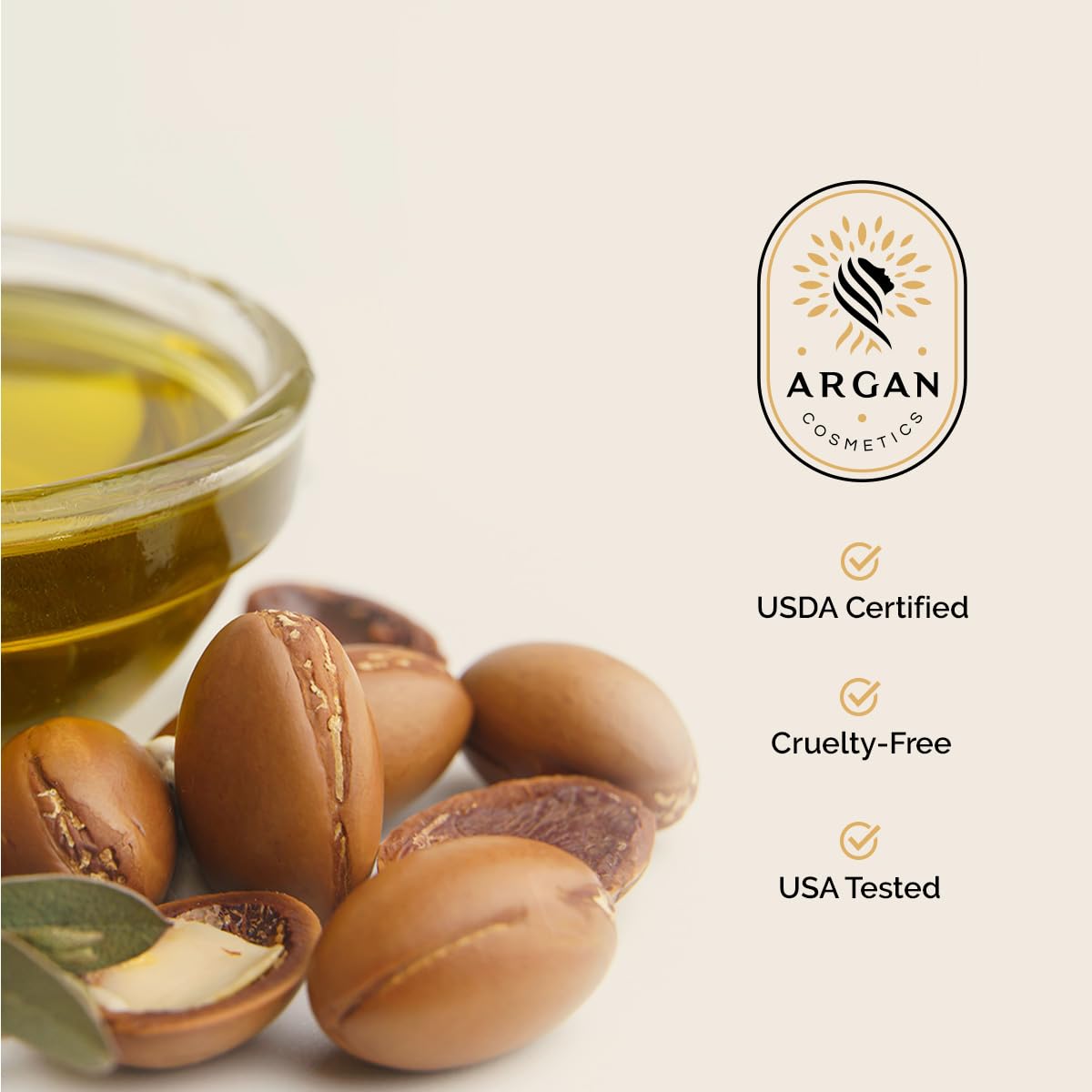 Argan Cosmetics área de ojos hidratada y aspecto más luminoso.