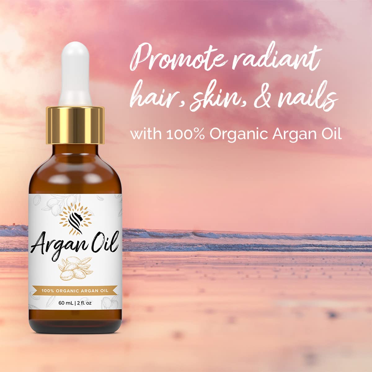 Argan Cosmetics piel nutrida y suave con hidratación duradera.